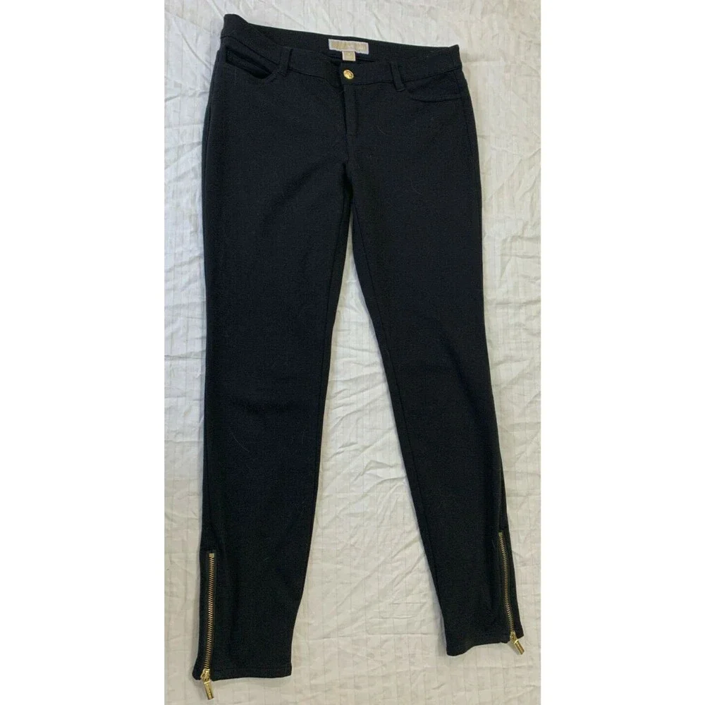 MICHAEL KORS WOMENS SKINNY ANKLE ZIP PANTS SIZE 4